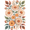 Blumenmuster in Naturfarben