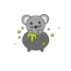 Mouse Happy Halloween Witch's Cauldron Bat