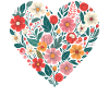 Flower heart design