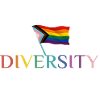 Bunte Regenbogenfahne Diversität