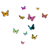 Schöner Mädchenname mit Schmetterlingen CYNTHIA