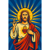 Sacred Heart Jesus Illustration, Christian