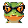Cool frog with sunglasses