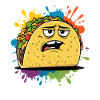 Elegant taco graphic with expression