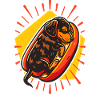 Illustration de hot-dog teckel