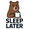 Bear Calm Sleep Later Illustration