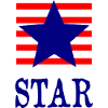 Étoile Patriotique à Rayures RedWhiteBlue