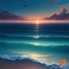 Atlantic Sunset over the Tranquil Sea