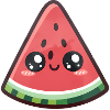 Tranche de pastèque kawaii