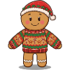 Gingerbread Man Cartoon – Ugly Christmas Sweater