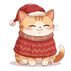 Anime Katze im Weihnachtspullover - Christmas 