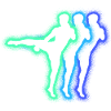 Muay Thai Kickboxer Silhouettes Boys Kickboxing