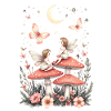 Fairytale Dwarf Wings Fantasy Illustration