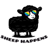 Funny Sheep with Rainbow Sunglasses