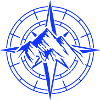 Adventurous Compass and Mountain Motif