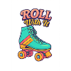 Retro Roller Skate Motif Design