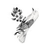 Oiseau avec des plantes