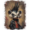 Funny Punk Rock Raccoon