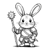 Rabbit Knight - Cool Rabbit Logo
