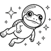 Frog in Space - Cool Astonomy Logo