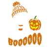Ghost with coffee, Halloween costume - pumpkin