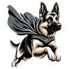 Super Dog German Shepherd Cape Gift