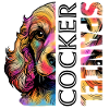 Farbenfroher Cocker Spaniel