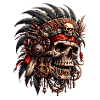 Mystic Skull Warrior Tribal Design