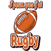 Humorous Rugby Design with Ball