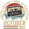 Millésime Octobre 1992 Cadeau d’anniversaire Octobre