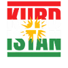 Kurdistan flag with sun motif