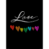 Bunte Liebe mit handgestalteten Herzen