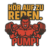 Motivating fitness print with bold motif