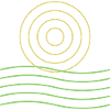 Abstract Sun Icon and Lines