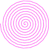 Buntes Spiraldesign für psychedelischen Stil