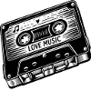 Cassette with Love Music lettering
