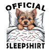 Yorkie im Bett Liebesbotschaft