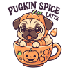 Pug Pumpkin Spice Latte Design