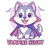 Cute Vampire Huskypuppet Design