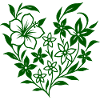 Floral design with hand-drawn flowers