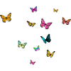 Schöner Mädchenname mit Schmetterlingen KRISTIN