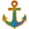 Leuchtender Anker in Regenbogenfarben