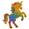 Glitterndes Regenbogen-Einhorn