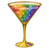 Galaktischer Cocktail in Regenbogenfarben