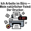 Drucker Illustration mit Druckprozess