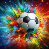 Soccer Art Splash Vibrant Design