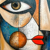 Expressive Geometric Abstract Portrait