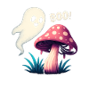 Mystical mushroom with ghost accent