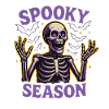 Creepy skeleton with bats