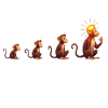 Evolution of sun-headed monkeys